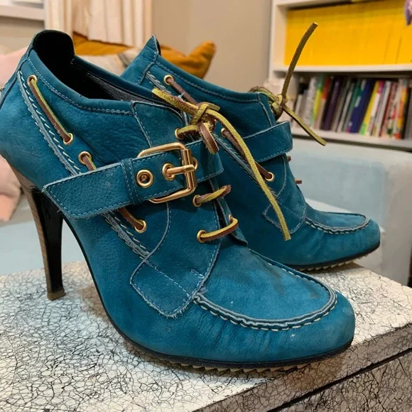 Pierre Hardy Teal Heeled Boots - Picture 2 of 10